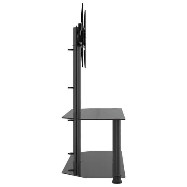 The Living Store tv-stativ til hjørne 2 hylder til 32"-70" sort - TV-møbler