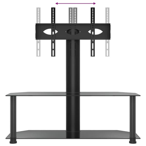 The Living Store tv-stativ til hjørne 2 hylder til 32"-70" sort - TV-møbler
