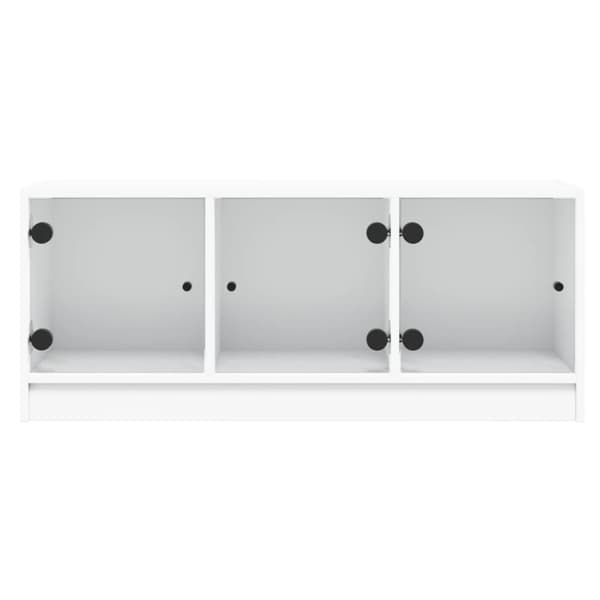 The Living Store Tv-bänk med glasdörrar vit 102x37x42 cm -  TV-bänkar