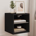 Miniatyrbild 2 av 11: The Living Store Väggmonterad tv-bänk LED 2 st svart 30x28,5x30 cm -  TV-bänkar