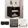 Miniatyrbild 1 av 11: The Living Store Väggmonterad tv-bänk LED 2 st svart 30x28,5x30 cm -  TV-bänkar