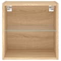 Miniatyrbild 8 av 11: The Living Store Väggmonterade sängbord med LED-lampor 2 st sonoma-ek -  TV-bänkar