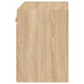 Miniatyrbild 9 av 11: The Living Store Väggmonterade sängbord med LED-lampor 2 st sonoma-ek -  TV-bänkar