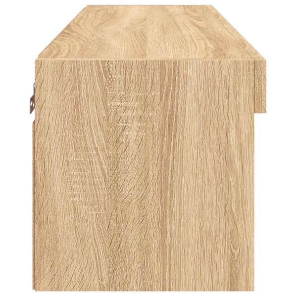 The Living Store Tv-bänk med LED-belysning sonoma-ek 80x30x30 cm -  TV-bänkar