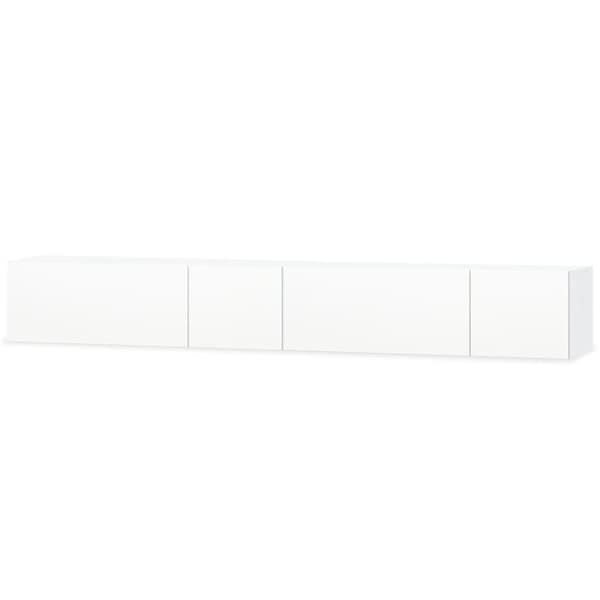 The Living Store TV-bänkar 2 st spånskiva 120x40x34 cm vit högglans -  TV-bänkar