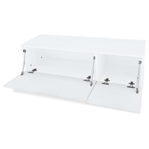 The Living Store TV-bänkar 2 st spånskiva 120x40x34 cm vit högglans - TV-bänkar