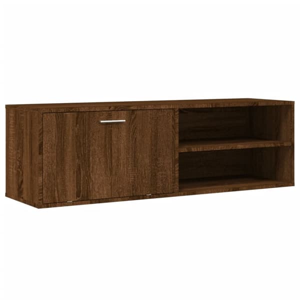 The Living Store tv-bord 120x34x37 cm konstrueret træ brun egetræsfarve -  TV-møbler