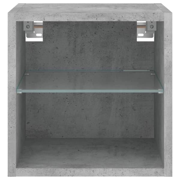 The Living Store Väggmonterad tv-bänk LED betonggrå 30x28,5x30 cm -  TV-bänkar