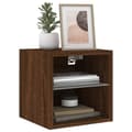 Pikkukuva 7 / 11: The Living Store TV-seinäkaappi LED-valoilla ruskea tammi 30x28,5x30 cm -  TV-tasot
