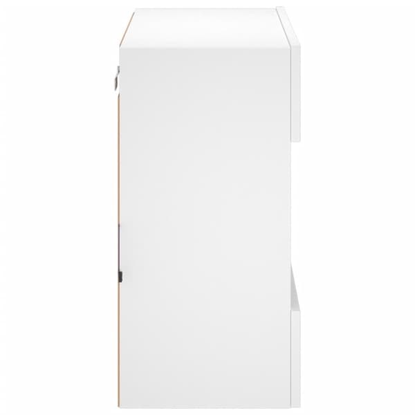 The Living Store Väggmonterad tv-bänk LED vit 58,5x30x60,5 cm - TV-bänkar