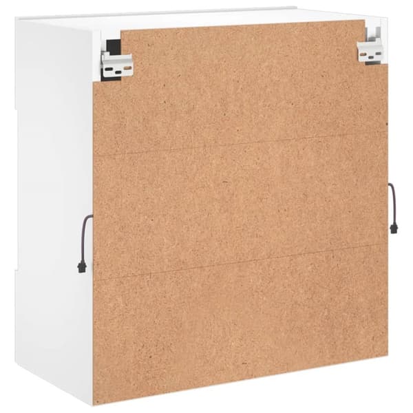 The Living Store Väggmonterad tv-bänk LED vit 58,5x30x60,5 cm - TV-bänkar