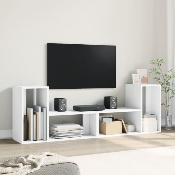 The Living Store tv-borde 2 stk. 75x30x50 cm konstrueret træ hvid -  TV-møbler