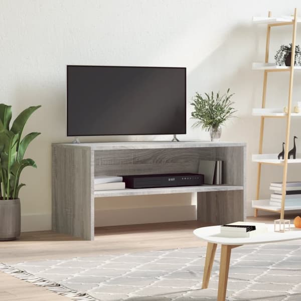 The Living Store Tv-bänk grå sonoma 80x40x40 cm konstruerat trä - TV-bänkar