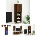 Miniatyrbild 1 av 11: The Living Store Tv-bänk med LED-belysning brun ek 30,5x30x102 cm -  TV-bänkar