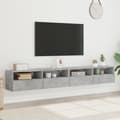 Miniatyrbild 4 av 11: The Living Store Väggmonterad tv-bänk 2 st betonggrå 100x30x30cm konstruerat trä -  TV-bänkar