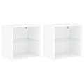 Miniatyrbild 3 av 11: The Living Store Väggmonterade sängbord LED-lampor 2 st vit -  TV-bänkar