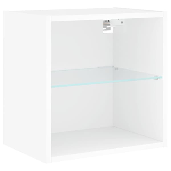 The Living Store Väggmonterade sängbord LED-lampor 2 st vit - TV-bänkar