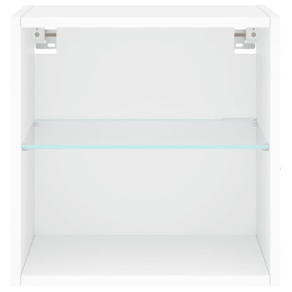 The Living Store Väggmonterade sängbord LED-lampor 2 st vit - TV-bänkar