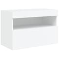 Pikkukuva 4 / 11: The Living Store TV-seinäkaappi LED-valoilla valkoinen 60x30x40 cm -  TV-tasot