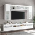 Pikkukuva 7 / 11: The Living Store TV-seinäkaappi LED-valoilla valkoinen 60x30x40 cm -  TV-tasot