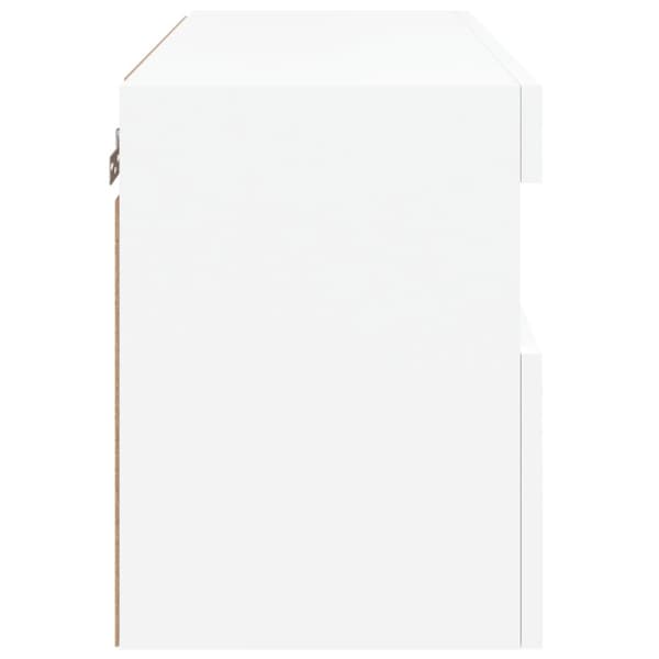 The Living Store TV-seinäkaappi LED-valoilla valkoinen 60x30x40 cm - TV-tasot