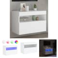 Pikkukuva 1 / 11: The Living Store TV-seinäkaappi LED-valoilla valkoinen 60x30x40 cm -  TV-tasot