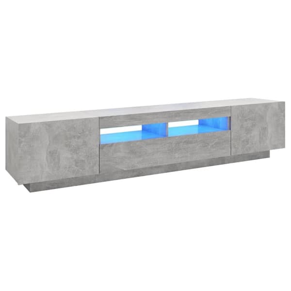 TV-møbler - Living tv-skab med LED-lys 200x35x40 cm betongrå
