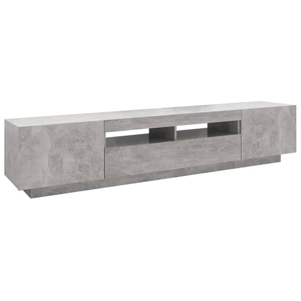 TV-møbler - Living tv-skab med LED-lys 200x35x40 cm betongrå