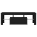 Miniatyrbillede 6 af 11: TV-møbler - Living tv-bord med LED-lys 120x35x40 cm sort