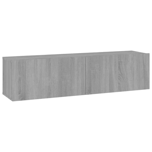 TV-møbler - Living væghængt tv-bord 120x30x30 cm konstrueret træ grå sonoma-eg