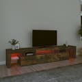 Miniatyrbild 6 av 11: TV-bänkar - Living Tv-bänk med LED-belysning rökfärgad ek 215x36,5x40 cm