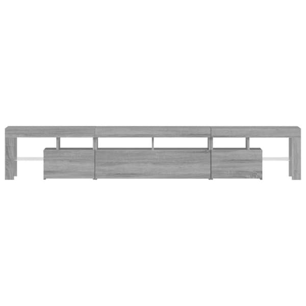 TV-møbler - Living tv-skab med LED-lys 230x36,5x40 cm grå sonoma-eg