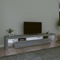 Miniatyrbild 4 av 11: TV-bänkar - Living TV-bänk med LED-belysning grå sonoma 215x36,5x40 cm