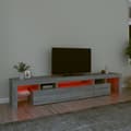 Miniatyrbild 6 av 11: TV-bänkar - Living TV-bänk med LED-belysning grå sonoma 215x36,5x40 cm