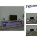 Miniatyrbild 1 av 11: TV-bänkar - Living TV-bänk med LED-belysning grå sonoma 215x36,5x40 cm