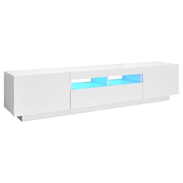 TV-møbler - Living tv-skab med LED-lys 180x35x40 cm hvid