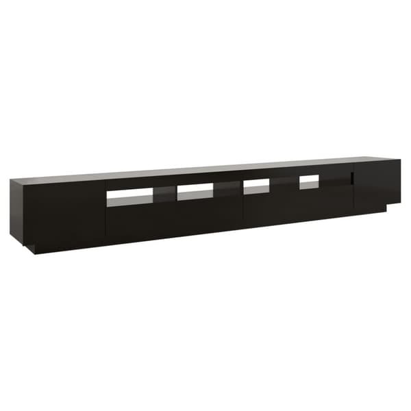 TV-bänkar - Living TV-bänk med LED-belysning svart 300x35x40 cm
