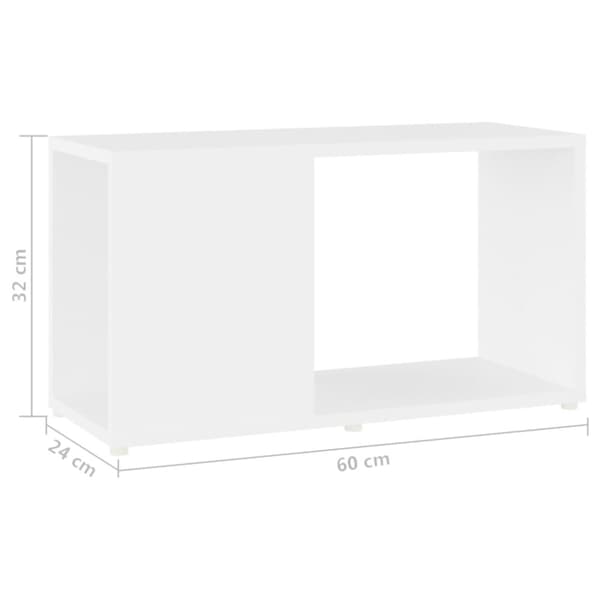 TV-bänkar - Living TV-bänk vit 60x24x32 cm konstruerat trä