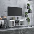 Miniatyrbild 4 av 10: TV-bänkar - Living TV-bänk med metallben vit 103,5x35x50 cm