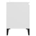 Miniatyrbild 7 av 10: TV-bänkar - Living TV-bänk med metallben vit 103,5x35x50 cm
