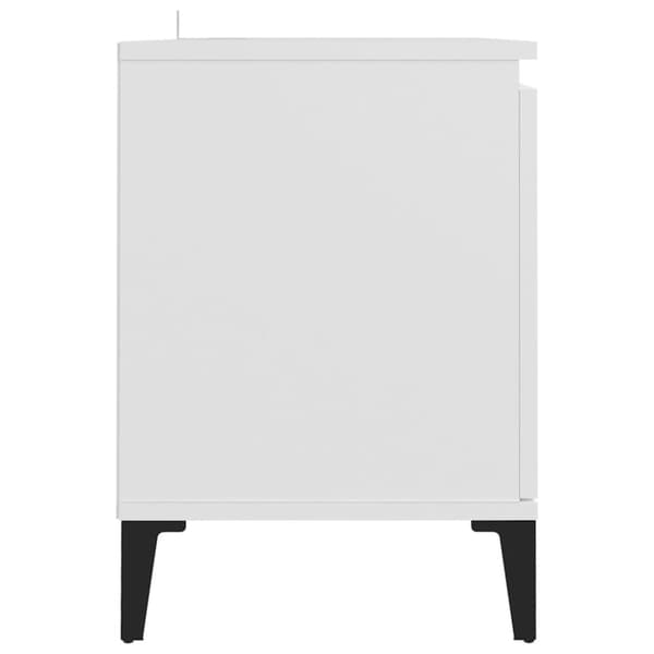 TV-bänkar - Living TV-bänk med metallben vit 103,5x35x50 cm
