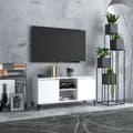 Miniatyrbild 2 av 10: TV-bänkar - Living TV-bänk med metallben vit 103,5x35x50 cm