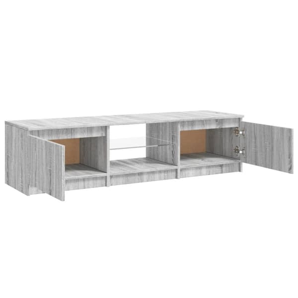 TV-tasot - Living TV-taso LED-valoilla harmaa Sonoma 140x40x35,5 cm