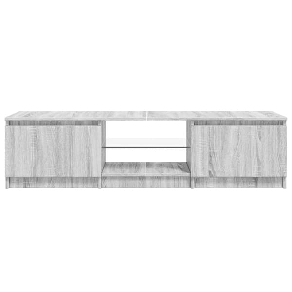 TV-tasot - Living TV-taso LED-valoilla harmaa Sonoma 140x40x35,5 cm