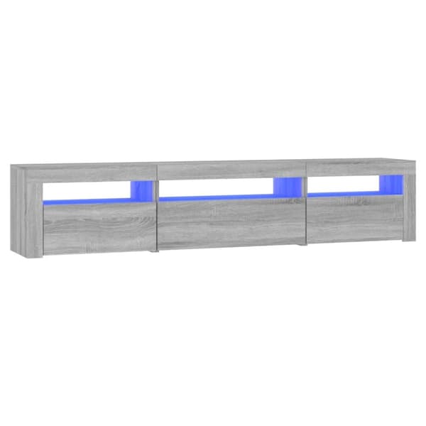 TV-bänkar - Living TV-bänk med LED-belysning grå sonoma 195x35x40 cm