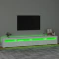 Miniatyrbild 5 av 11: TV-bänkar - Living Tv-bänk med LED-belysning vit 270x35x40 cm