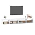 Miniatyrbild 7 av 11: TV-bänkar - Living Tv-bänk med LED-belysning vit 270x35x40 cm