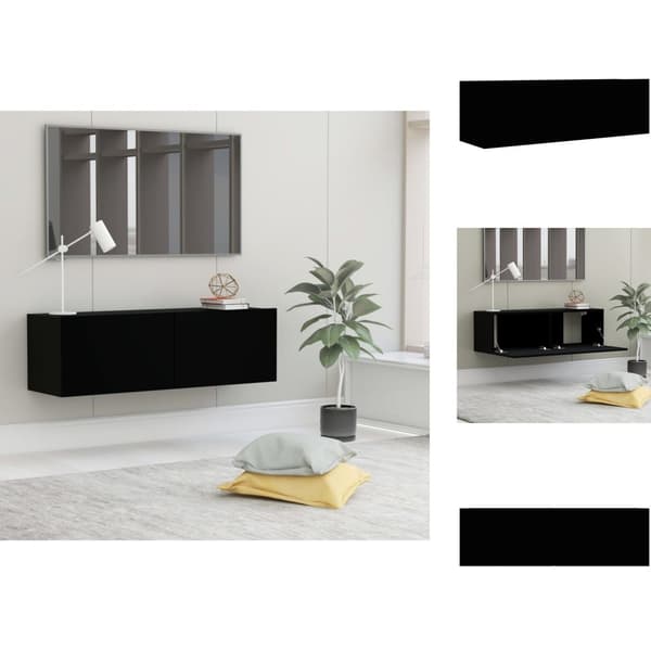 TV-bänkar - Living TV-bänk svart 100x30x30 cm konstruerat trä