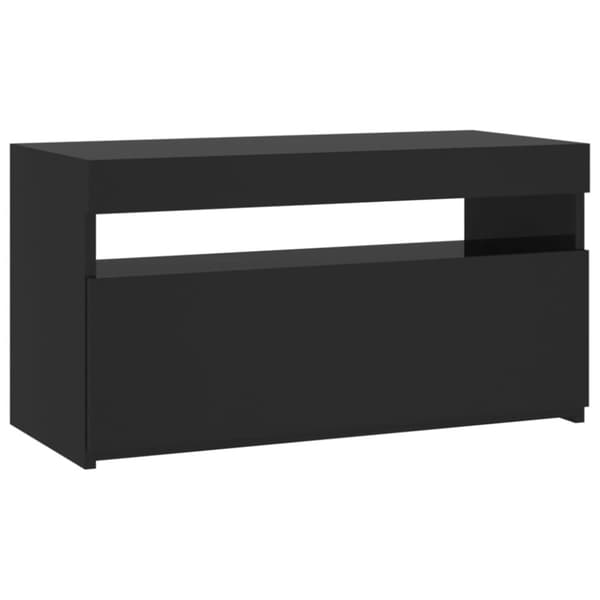 TV-møbler - Living tv-bord med LED-lys 75x35x40 cm sort