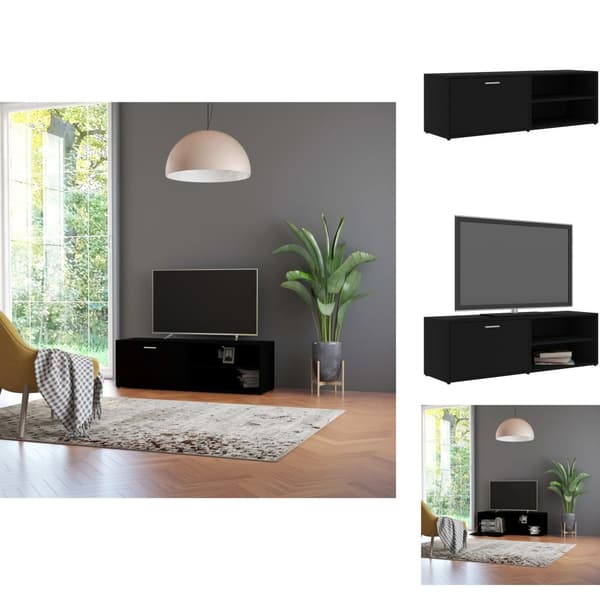 TV-tasot - Living TV-taso musta 120x34x37 cm tekninen puu